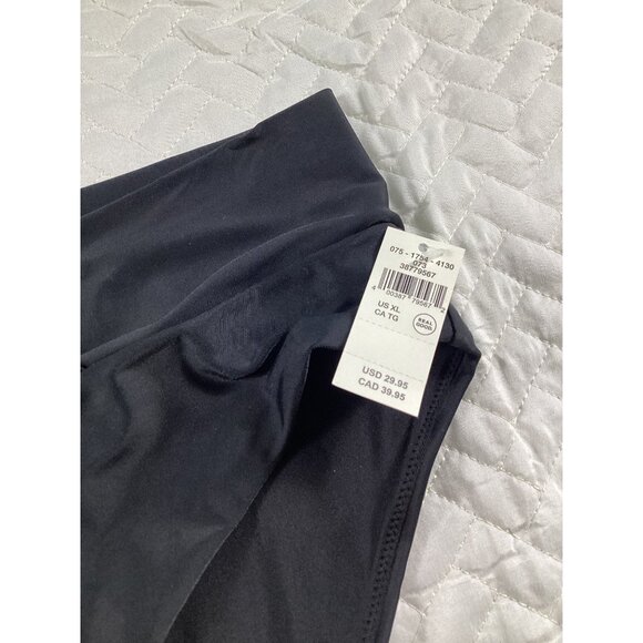 Aerie XL High Cut Cheeky Swim Womens Bottom Black Nylon Spandex UPF 50 NWT pool - Picture 2 of 6